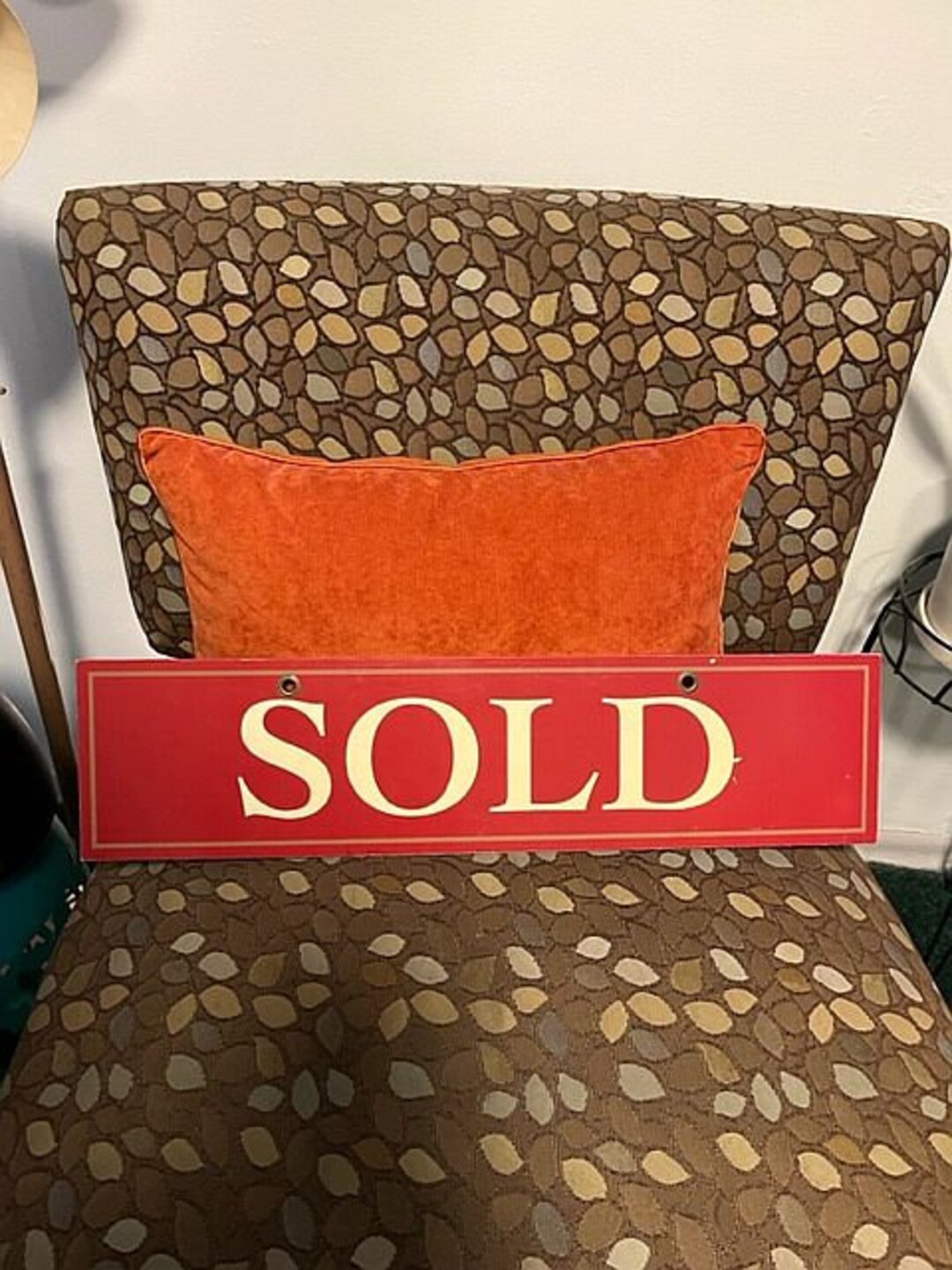 Sign SOLD Old Long Red Realtor Vintage Sign 24 X 6 Price Includes ...