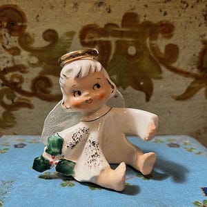 Darling Lefton Angel Ceramic Candle Hugger SINGLE Vintage Japan
