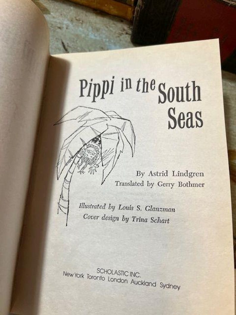 Vintage Pippi In The South Seas Longstocking Childrens PB book 1997 by Astrid Lindgren Scholastic image 2