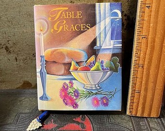 Tiny Table Graces Hardback Book Lois L. Kaufman with 24K Gold Plated Charm 1997