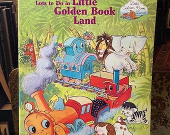 1989 Lots to Do in Little Golden Book Land Childrens Coloring book Tootle Train Cover Unused