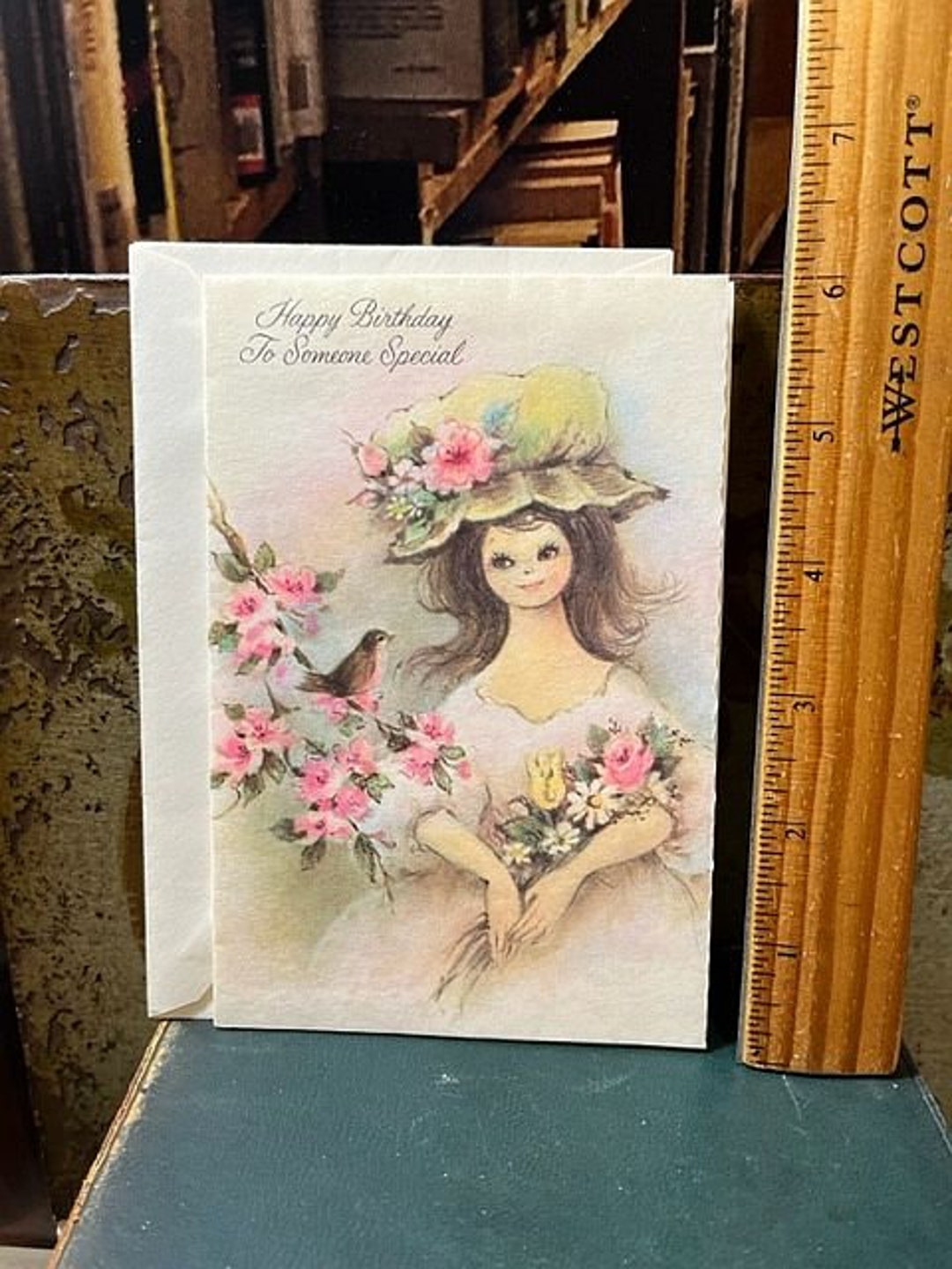 Darling Vintage Happy Birthday Girl Picture Greeting Card Coronation ...
