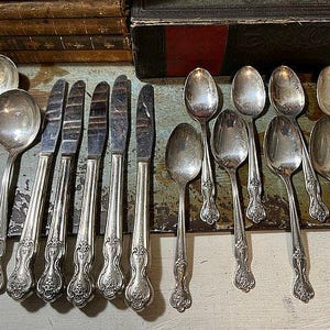 15 Pcs Wm Rogers Mfg Co Extra Plate Original Rogers Vintage Flatware Lot Silverplate Silver Plate