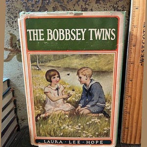 The Bobbsey Twins HB w/dj Antique Book Laura Lee Hope Vintage Merry Days Indoor and Out