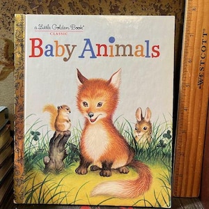 1984 Vintage Baby Animals By Garth Williams Little Golden Book Classics Childrens Illustrated Book