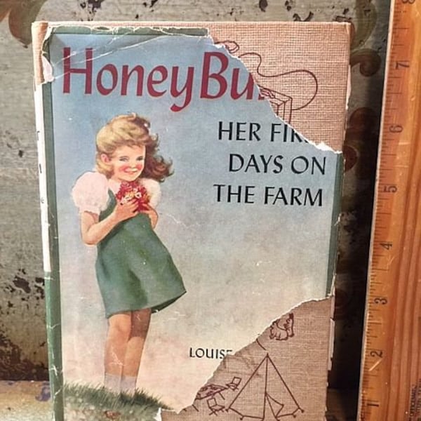 1923 Antique Vintage Honey Bunch Her First Days on the Farm hb book with dj Helen Louise Thorndyke