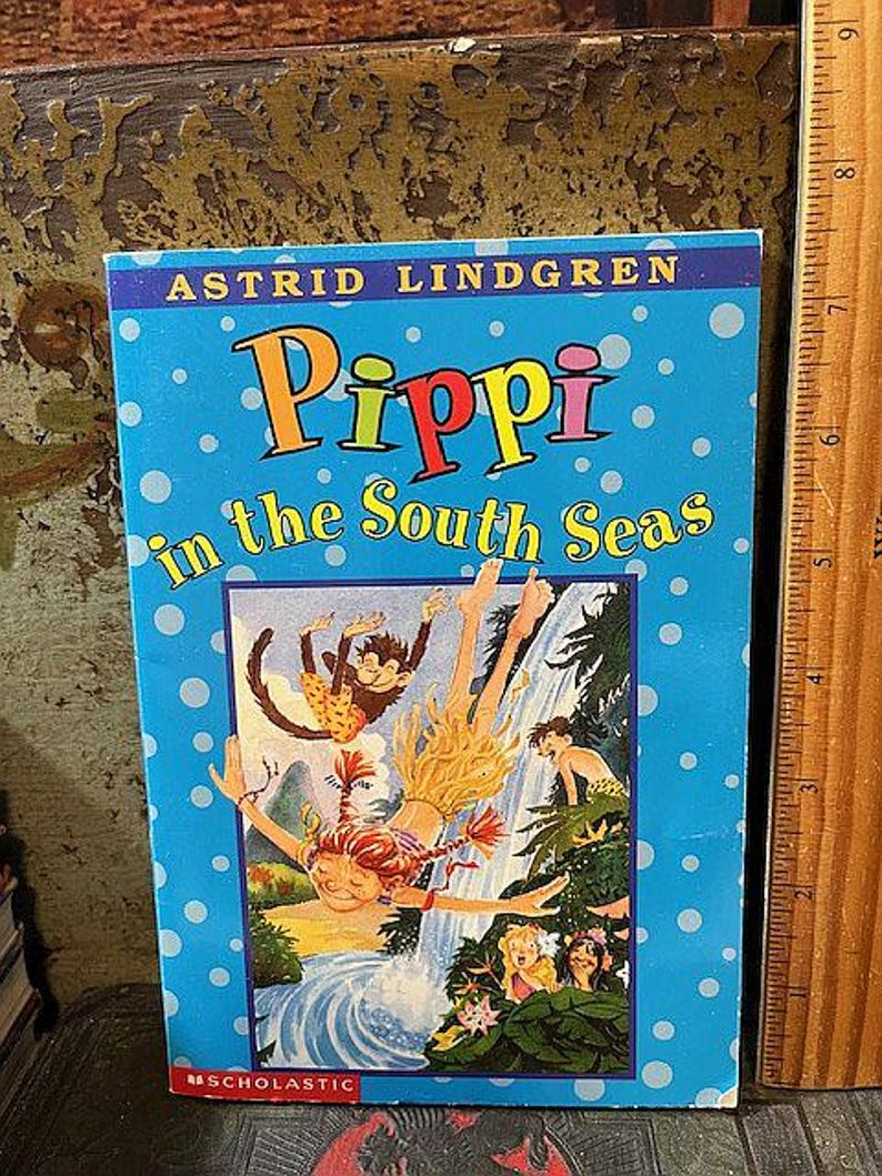 Vintage Pippi In The South Seas Longstocking Childrens PB book 1997 by Astrid Lindgren Scholastic image 1