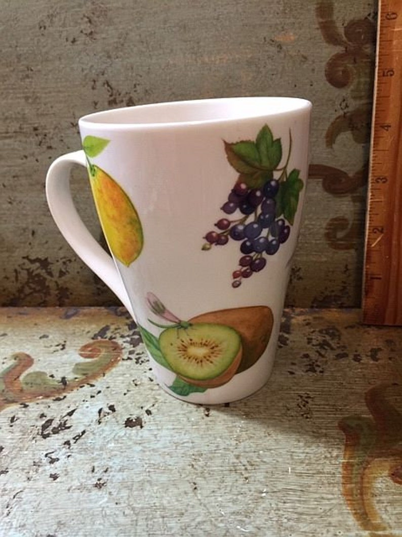 Cardew Mug Vintage Cardew Designs Fruit Botanical Coffee Mug Cup Tea Teacup ...