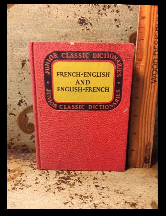 1944 Vintage French English Dictionary Junior Classic Je Wessely - 