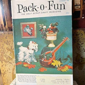 1962 Pack O Fun Scrap Craft Magazine Book Booklet Vintage PB Crafts for Children Children's 60's Halloween Fall Thanksgiving