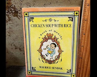 1992 Scholastic Chicken Soup with Rice Small Book Paperback Maurice Sendak