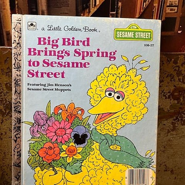 1985 Vintage Big Bird Brings Spring to Sesame Street Childrens Little Golden Book Muppets