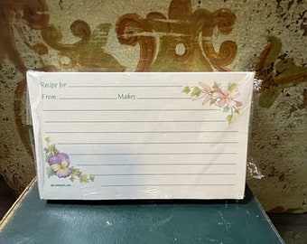 1992  Pack of Recipe Cards by Current Flowers Design