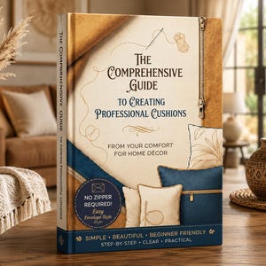 PDF - Beginner Sewing Guide, How to Sew a Pillow Cover, Easy Envelope Cushion Pattern by Dar Comfort