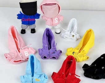 Zipper Hoodie For Doll, 10CM 15CM 20CM Doll Hoodie Jacket, Personalized Doll Hoodie, Custom Text, Logo, Zip-up Doll Hoodie, Doll Mini Hoodie