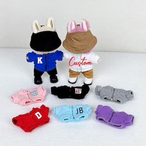 Hoodless Zipper Hoodie For Doll, 10CM 15CM 20CM Doll Hoodless Hoodie, 15cm Doll Hoodie, Custom Text, Logo, Photo Hoodie, Doll Hoodies