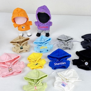 Big Pockets Hoodie For Doll, 10 CM 15 CM 20 CM Doll Hoodie, Personalized 15 cm Doll Hoodie, Custom Text, Logo, Photo Hoodie, Doll Hoodies