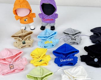 Big Pockets Hoodie For Doll, 10CM 15CM 20CM Doll Hoodie, Personalized 15cm Doll Hoodie, Custom Text, Logo, Photo Hoodie, Doll Hoodies