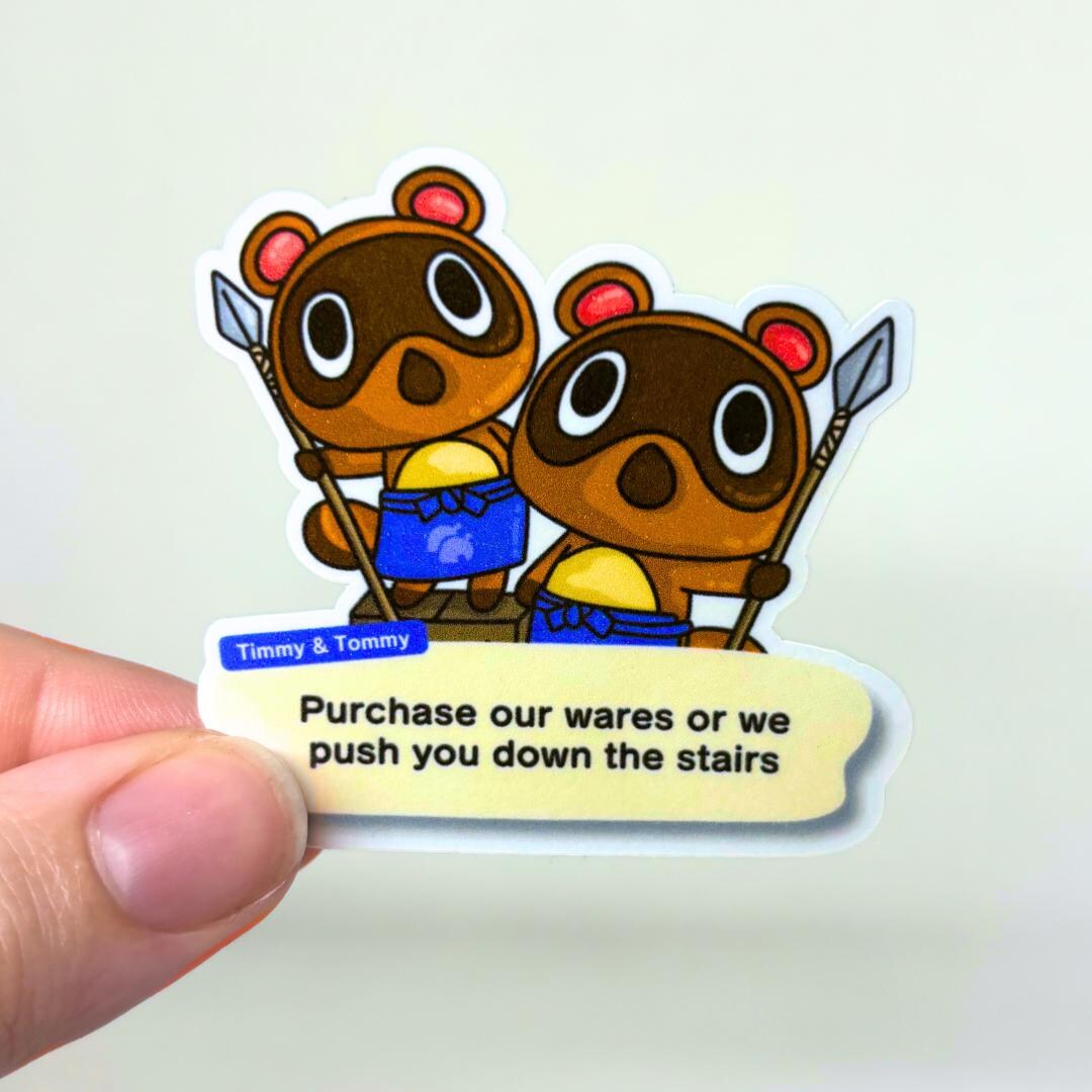 Timmy & Tommy Sticker: Animal Island Game, Funny Gamer Decal - Etsy