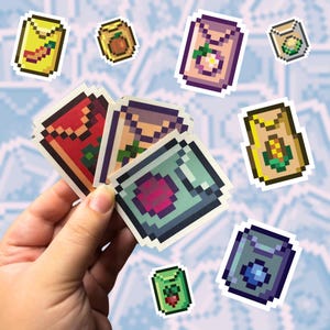 Adesivi Seed ispirati a Stardew Valley, fatti a mano, decalcomanie a tema videogioco, regalo per lui, regalo per lei, regalo per gamer, compleanno, Natale
