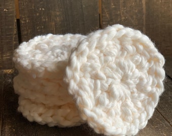 Reusable Cotton Facial Rounds (Set of 4) – Eco-Friendly Makeup Removers