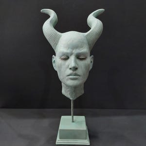 Lilith Bust Statue, Devil horns, Jewish, Decorative Objects, Sculpture Art Modern, Goddess Statue, Dark souls, Greek Mythology, Diablo 4