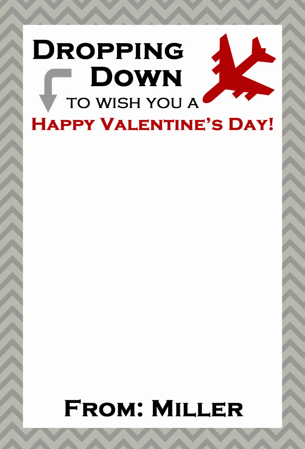 Boy Personalized Paratrooper Valentine Card Dropping Down to - Etsy