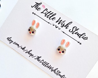 Pendientes lindos de Judy Hopps, pendientes de Zootopia de Disney, joyas de Disney, regalo de Zootopia, pendientes divertidos, joyas divertidas de Disney,