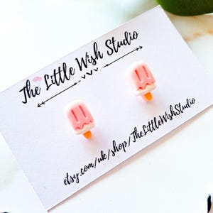 Leuke ijsoorbellen, schattige ijsoorbellen, ijssieraden, roze ijscadeau, speelse oorbellen, leuke etenssieraden