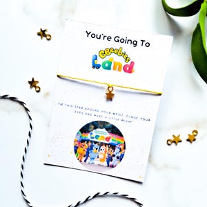 Cbeebies Land Wunsch Armband, Überraschungsansage - Du gehst zu Cbeebies Land Geschenk, Ticket nach Cbeebies Land, Überraschungsgeschenkidee