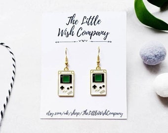 Fun Nintendo Game Boy Earrings, Retro Game Boy Dangle Earrings, Playful Drop Earrings, Game Boy Jewellery, Gamer Earrings, Unique Earrings