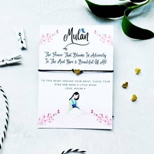 Mulan Wish Bracelet, Disney Princess Mulan Charm Bracelet, Walt Disney Mulan Gift, Mulan Inspired Charm Bracelet, Mulan Gift