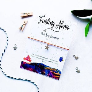 Disney Finding Nemo Wish Bracelet, Finding Nemo Inspired Charm Bracelet, Disney Pixar Movie Gift, Finding Nemo Gift Jewellery, Disney Gift