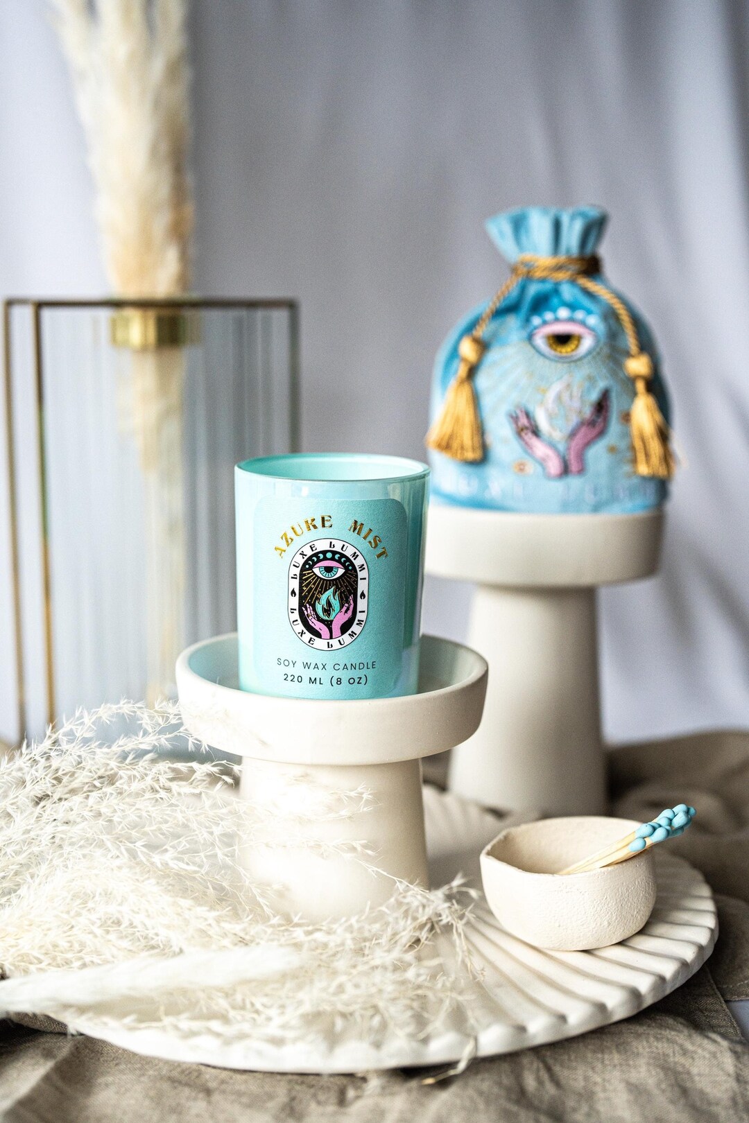 Handmade Soy Wax 8 Oz Glass Container Candle - Coconut & Musk Soy Wax ...
