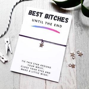 Best Bitches Wish Bracelet, Friendship Wish Bracelet, Best Friend Gift, Bestie Jewellery, Best Bitches Gift, Friendship Bracelet,Bestie Gift