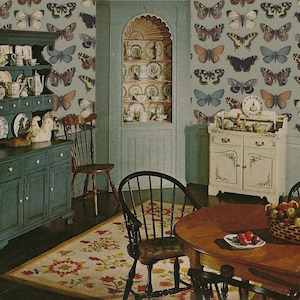 Vintage Schmetterlings-Kollektion Tapete - Tapete abziehen und aufkleben - Abnehmbare Tapete