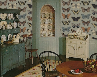 Vintage Butterfly Collection Wallpaper - Peel and Stick Wallpaper - Removable Wallpaper