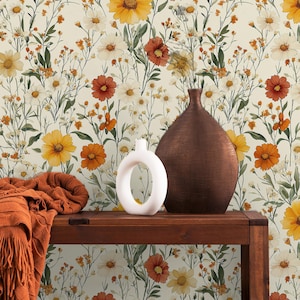 Vintage Floral Wallpaper - Elegant Pastoral Design| Peel and Stick Wallpaper- -Removable Wallpaper
