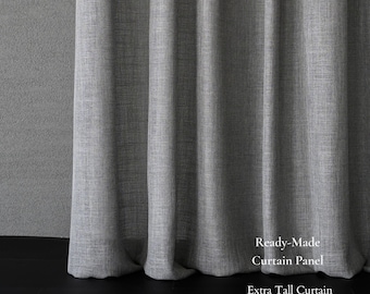 Semi-Transparent Plain Curtain Panel | 7 Colors | Extra Tall 310 cm / 122” | Sold by Panel or by Meter