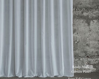 Semi-Transparent Curtain Panel | 7 Colors | Extra Tall 300 cm / 118” | Sold by Panel or by Meter