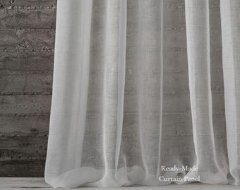 Transparent Curtain Panel | Double Width 300cm (118 inches) | 16 Colors