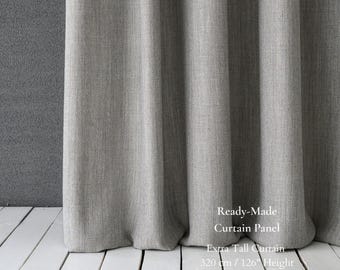 Semi-Transparent Plain Curtain Panel | 5 Colors | Extra Tall 320 cm / 126” | Sold by Panel or by Meter