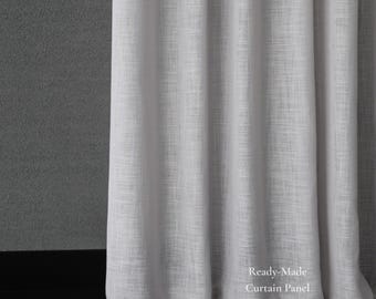 Linen Ice Semi-Transparent Curtain Panel | Double Height 320cm (126 inches)