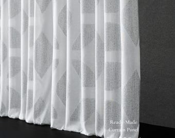 Highlights Classic Semi-Transparent Curtain Panel | Double Height 305cm (120 inches) | 4 Colors