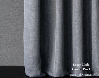 Opaque Small Pattern Curtain Panels | 7 Natural Colors | Extra Tall 295 cm / 116” | Sold by Panel or by Meter
