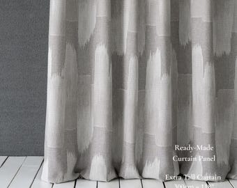 Small Pattern Curtain Panel | 18 Natural Colors | Extra Tall 300 cm / 118” | Sold by Panel or by Meter