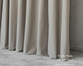 Opaque Plain Cotton Gauze Curtain Panel | 29 Colors | Extra Tall 280 cm / 110” | Sold by Panel or by Meter/29 colors