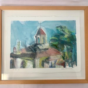 Original Watercolor Painting Signed  by Artist Linda Kammer Framed