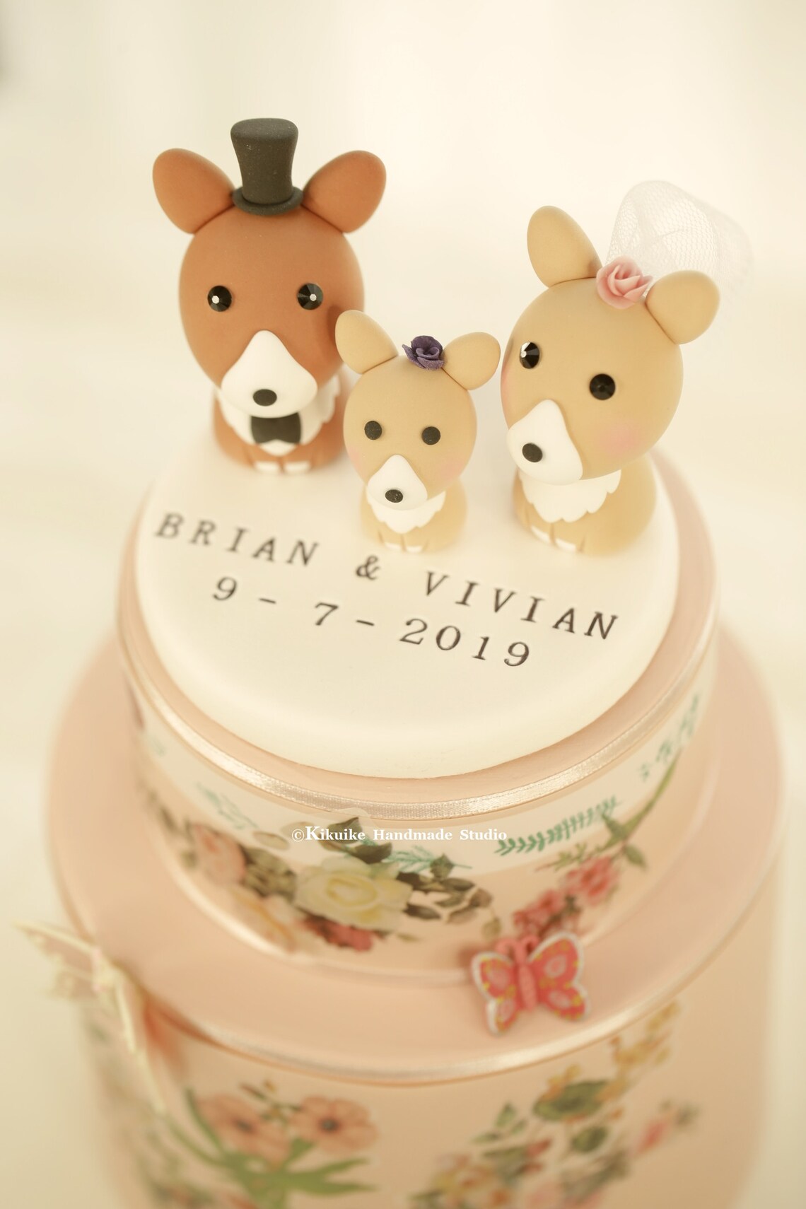 Wedding Cake Topper Pembroke Welsh with Etsy