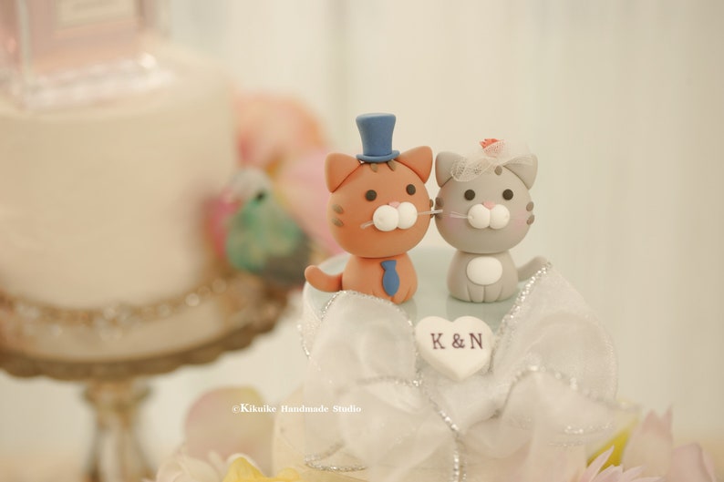 Cat and kitty Wedding Cake Topper for the couple | Etsy